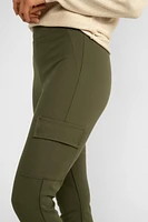 Silky Knit Slim Fit Cargo Pants