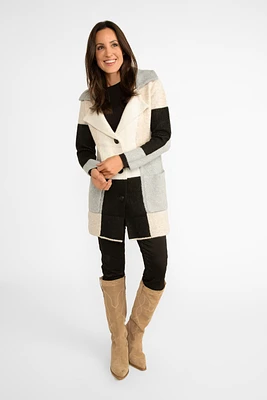 Long Colourblock Cardigan