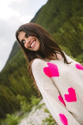 Boots & Hearts Long Sleeve Sweater