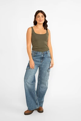 Wide Leg Cargo Trouser Jeans