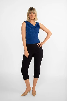 Stretch Crepe Gabardine Capri