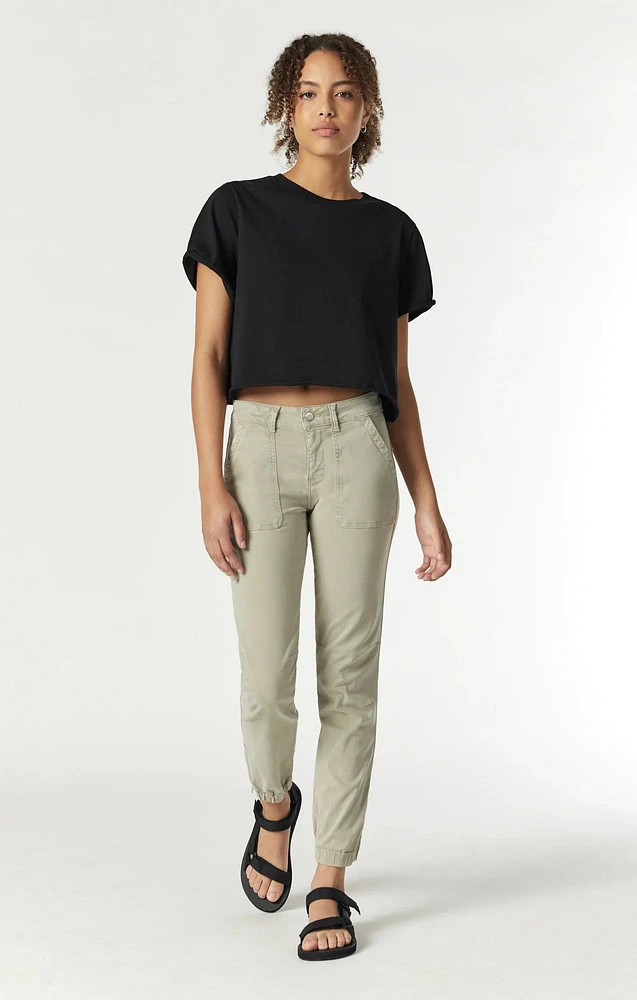 Ivy Slim Cargo Pants Abbey Stone Sateen Twill