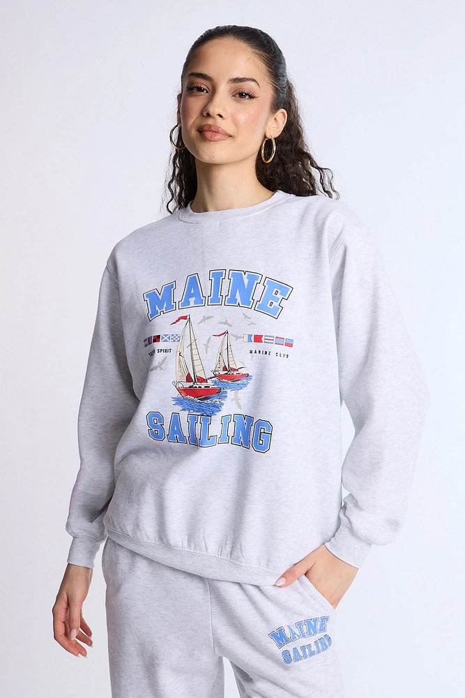 Oversized Crew Neck Sweatshirt
