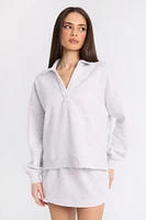 Long Sleeve Polo Sweatshirt