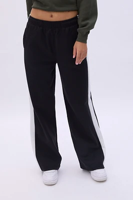 Side Stripe Wide Leg Sweatpants