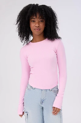 Long Sleeve Crew Neck Baby Tee