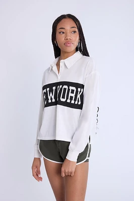 Sweat-shirt à col polo