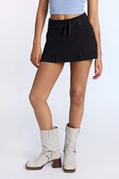 High Rise Cargo Twill Skort