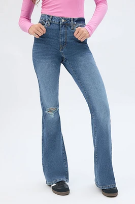 Jeans évasé taille haute
