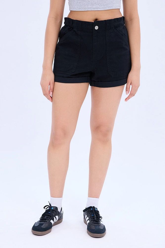 Super High Rise Paperbag Denim Short