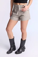 Short de menuisier en sergé taille haute
