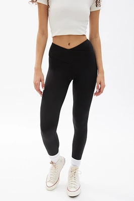 Super Soft Fleeceback Crossover Waistband Legging