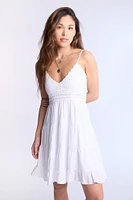 Crochet Bodice Mini Dress