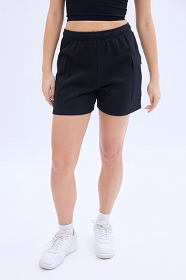 Mid Rise Fleece Cargo Short