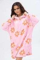 Printed Plush Blanket Hoodie