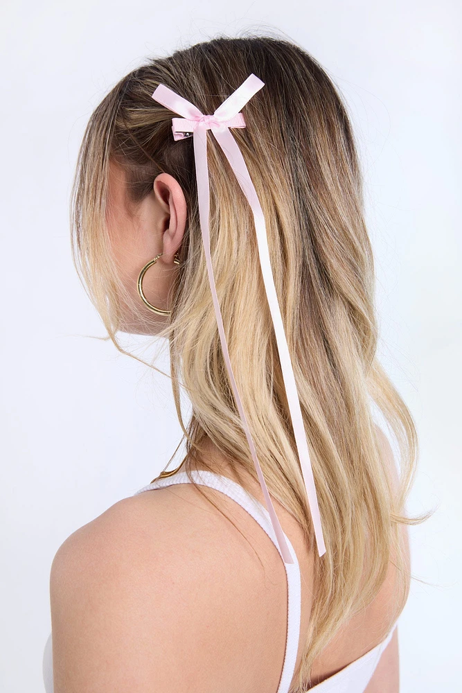 Pinces à cheveux rosette en ruban