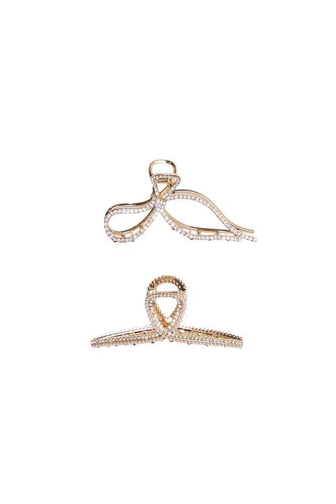 Rhinestone Claw Clip 2-Pack