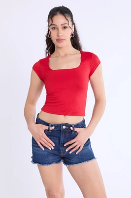 High Rise Vintage Denim Shorty