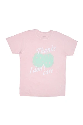 Thanks I Don't Care Graphic Relaxed Tee