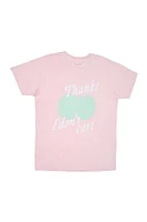 Thanks I Don't Care Graphic Relaxed Tee