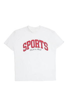 T-shirt décontracté imprime? graphique Sports Track & Field