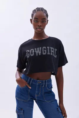 Cowgirl Graphic Cropped Tee
