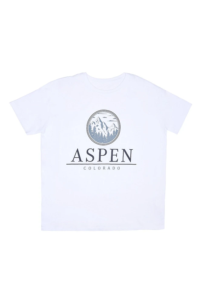 Aspen Colorado Graphic Boyfriend Tee