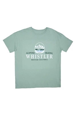 Whistler British Columbia Alpine Skiing Graphic Boyfriend Tee