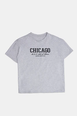 T-shirt décontracté imprime? graphique Chicago