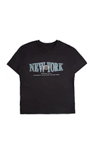 T-shirt coupe garçonne imprime? graphique New York Football