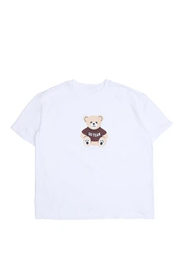 T-shirt coupe garçonne imprime? graphique Teddy Bear