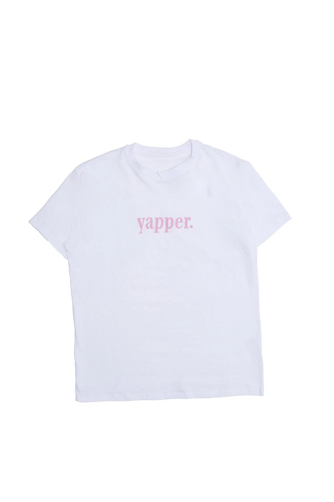 T-shirt coupe garçonne imprimé graphique Yapper