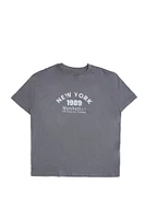 T-shirt coupe garçonne imprime? graphique New York 1989