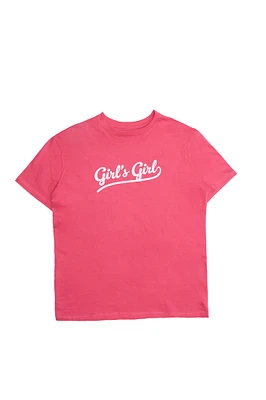 T-shirt coupe garçonne imprimé graphique Girl's Girl