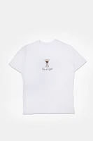T-shirt coupe garçonne imprime? graphique Espresso Martini Sip And Yap