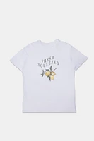 T-shirt coupe garçonne imprime? graphique Fresh Squeezed Lemons