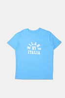 T-shirt coupe garçonne imprime? graphique Milano Italia '97