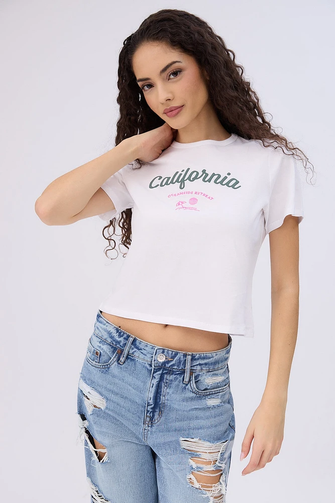 California Oceanside Retreat Graphic Baby Tee