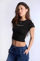 Sorry If I Look Interested I'm Not Graphic Baby Tee
