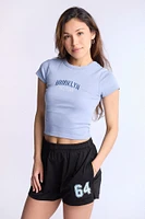 T-shirt ajustÃ© imprime? graphique Brooklyn