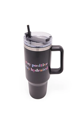 Stainless Steel Tumbler Cup With Straw