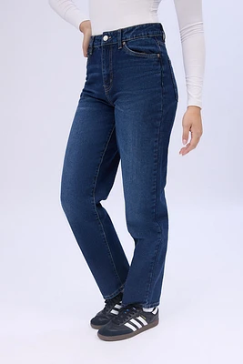 Jeans ample taille haute