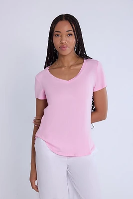 Short Sleeve V-Neck Relaxed Tee