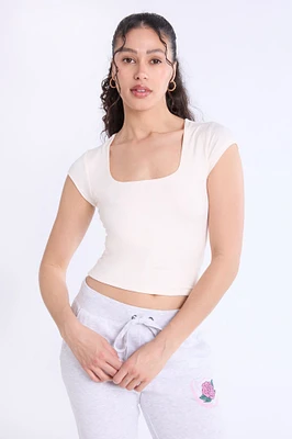Short Sleeve Square Neck Baby Tee