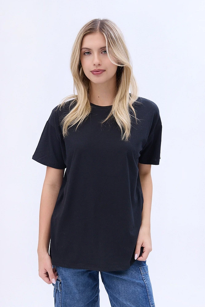 Short Sleeve Crew Neck Boyfriend Tee