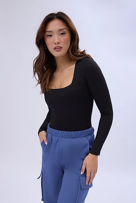 Long Sleeve Square Neck Bodysuit