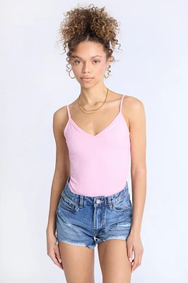 Super Soft Ribbed Cross-Back Bodysuit