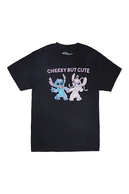 Stitch Cheeky But Cute Graphic Boyfriend Tee