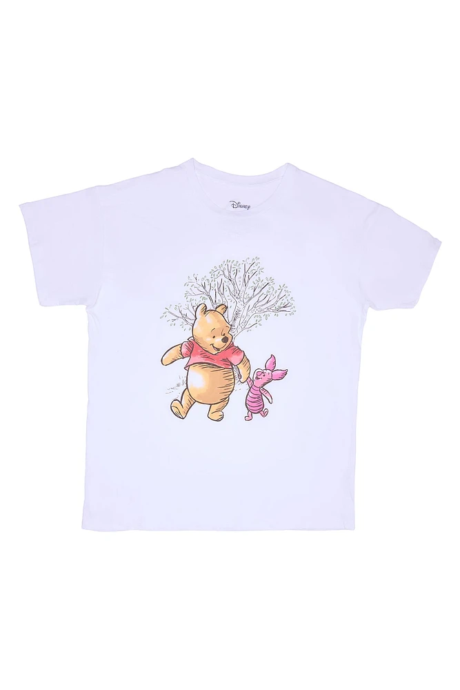 Disney Winnie The Pooh And Piglet Graphic Relaxed Tee