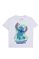 Stitch Nice Or Naughty Graphic Relaxed Tee